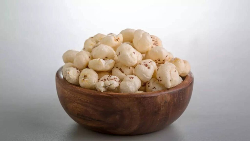 Bowl of roasted Makhana ready to eat