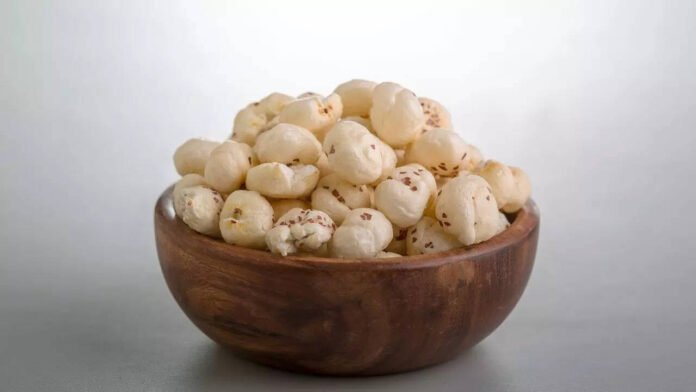 Bowl of roasted Makhana ready to eat