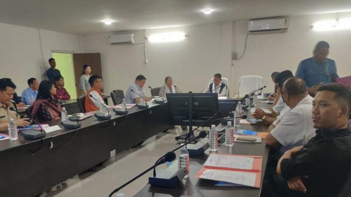 CM Pema Khandu at a press conference announcing the summit