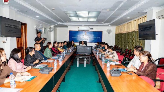 Health workers spreading awareness for Pulse Polio Drive in Mizoram border districts