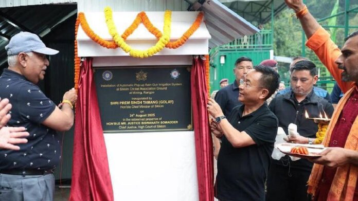 Sikkim introduces automated irrigation system at SCA cricket ground to ensure efficient water use and better turf management