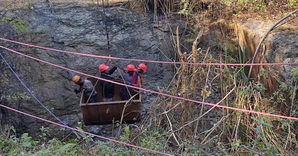 Illegal rat-hole mining in Margherita