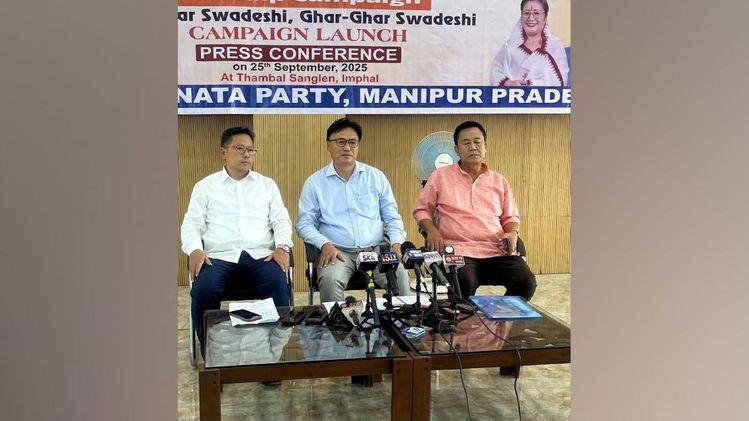 BJP Manipur kicks off three months long Atmanirbhar Bharat Sankalp Abhiyan campaign