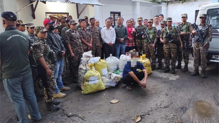 Manipur police seize large cache of drugs, arrest one in Imphal East