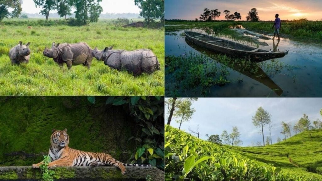 scenic beauty of assam in one collage
