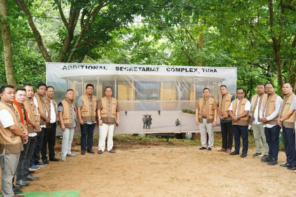 Meghalaya CM Lays Foundation