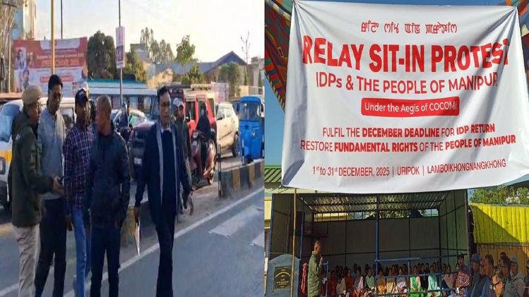 Manipur's displaced people submit memorandum to Governor and chief secretary demanding resettlement, launch protest