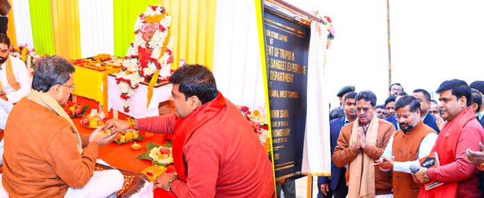 Tripura CM Manik Saha lays foundation stone for Heritage Village and Sangeet Experience in West Tripura