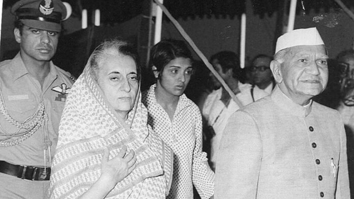 In this picture President Fakhruddin Ali Ahmed, former Prime Minister Indira Gandhi and India's first woman IPS officer Kiran Bedi on 30 June 1976