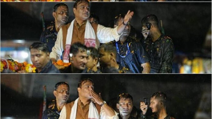 Assam CM Himanta Biswa Sarma begins second leg of ‘Jan Ashirwad Yatra' amid heavy rain