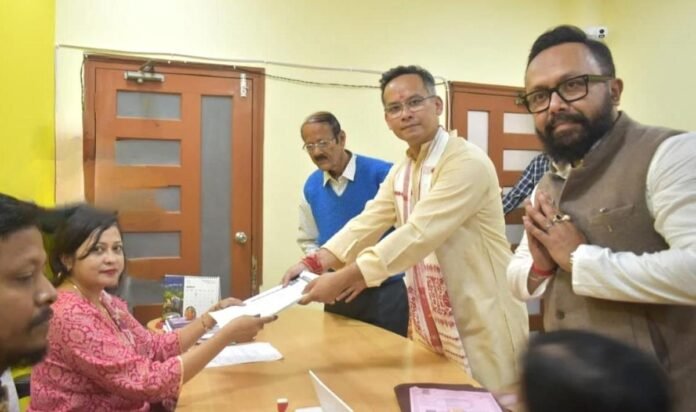 Gaurav Gogoi Nomination Jorhat Assam electoral debut Gaurav Gogoi filing nomination from Jorhat