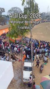 Atal Cup 2026 Mohanpur Cricket Technology Cricketers in Mohanpur Atal Cup 2026 using giant screens for third-umpire decisions