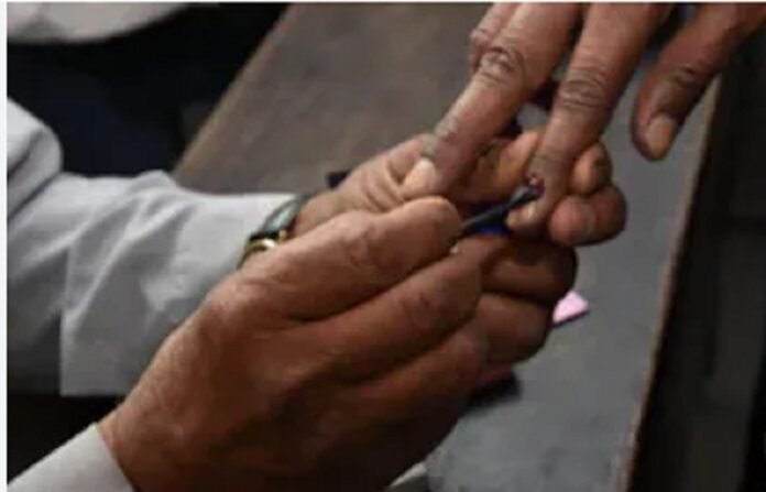 Security Tightened During Koridang Bypoll Voting Security personnel deployed during Nagaland bypoll voting in Koridang constituency