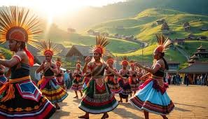 Naga Kuki Tribal Festivals Spring Harvest Celebration Naga and Kuki communities celebrating traditional spring harvest festivals