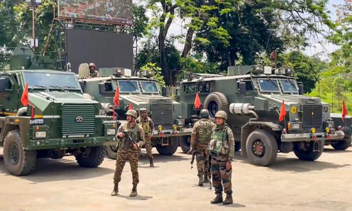 Thousands hit streets in Manipur’s Imphal over children’s killing, clash with forces