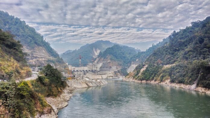 Hydropower infrastructure development along a river basin in Arunachal Pradesh