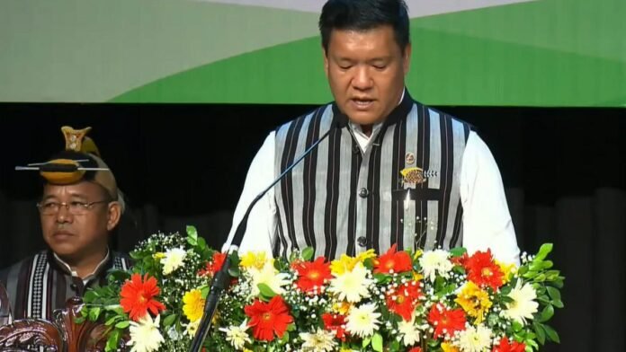 Arunachal Pradesh Chief Minister Pema Khandu attending official meeting amid false resignation rumours