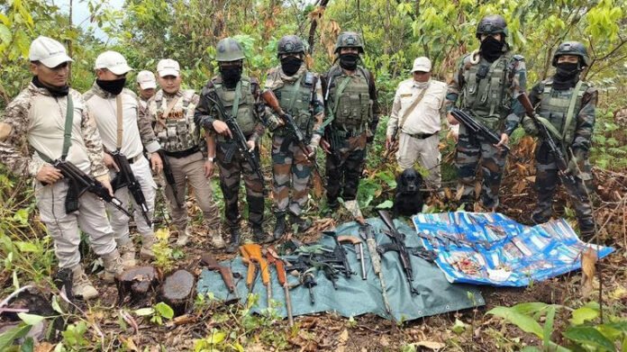 Assam Rifles recovers large cache of arms and ammunition in Manipur's Senapati