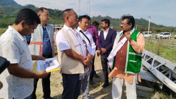 Union Minister reviews infrastructure projects in Arunachal's Lower Siang, flags delays in bridge works