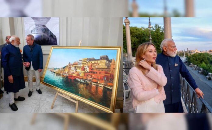 'Kashi In Rome': PM Modi Receives Painting, Holds Talks With Italian PM Meloni