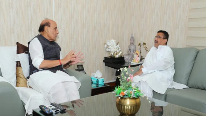 Suvendu Adhikari meets Rajnath Singh, President Murmu in New Delhi