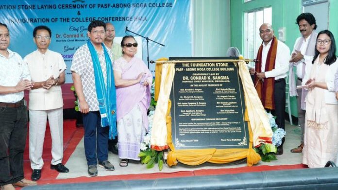 Meghalaya CM lays foundation stone for new building of PASF-Abong Noga College in Tura