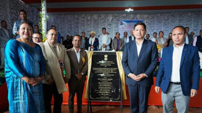 Meghalaya CM lays foundation stone for Rs 76.43 crore road and bridge project in East Jaintia Hills
