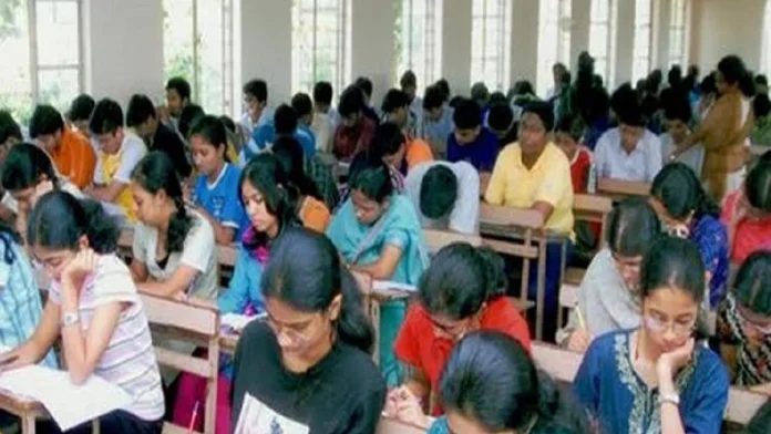 UPSC civil services aspirants arriving at examination center in Agartala for preliminary examination