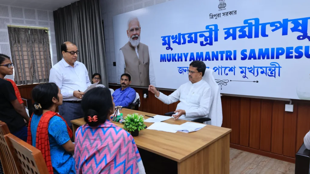 Tripura CM Manik Saha hears public grievances under 'Mukhyamantri Samipeshu'