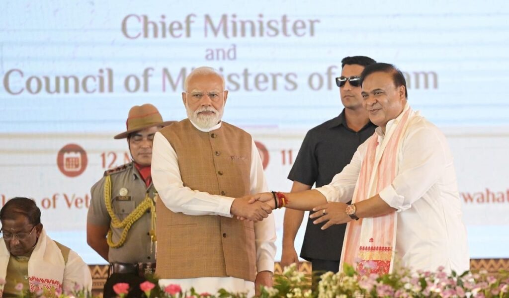 Himanta Biswa Sarma taking oath as MLA during opening session of Assam Legislative Assembly