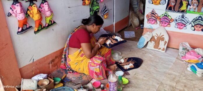 Rural women entrepreneurs in West Bengal participating in small business training and handicraft production activities