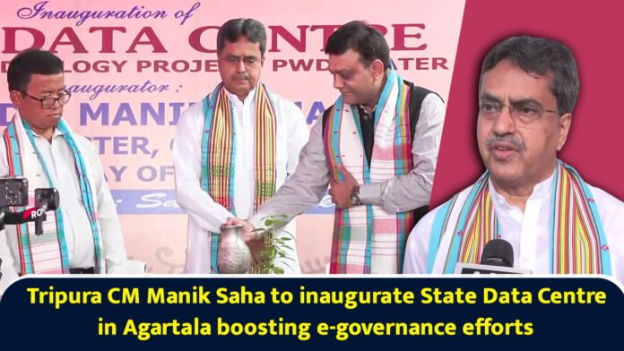 Chief Minister Manik Saha inaugurating State Data Centre for Water Resources in Tripura