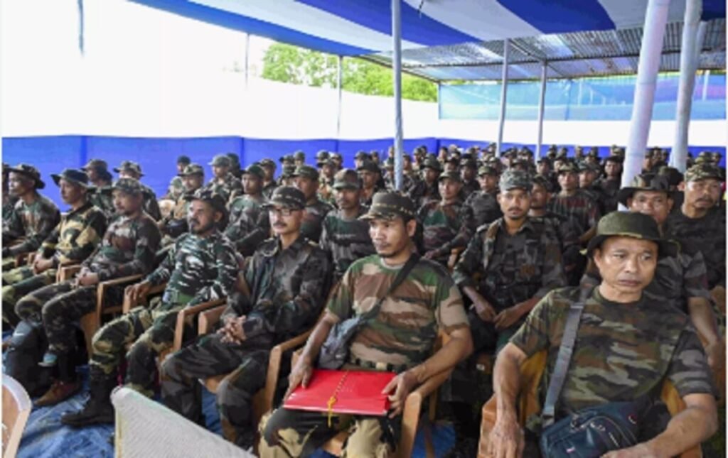 Former militant representatives addressing concerns over rehabilitation commitments and proposed transport blockade in Tripura