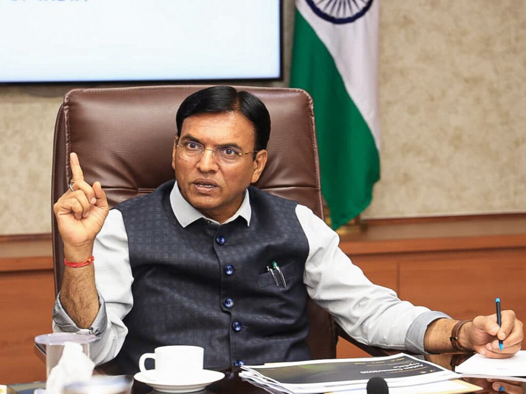 Union Minister Mansukh Mandaviya reviewing sports infrastructure and logistics plans ahead of the 2027 National Games