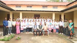 Officials inspecting vocational training workshops and facilities at ITI Pangin in Arunachal Pradesh