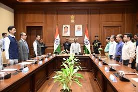 Assam assembly members taking legislative oaths in multiple regional languages during official ceremony