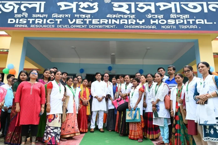 Newly inaugurated veterinary dispensary in Madhupur providing healthcare services for livestock