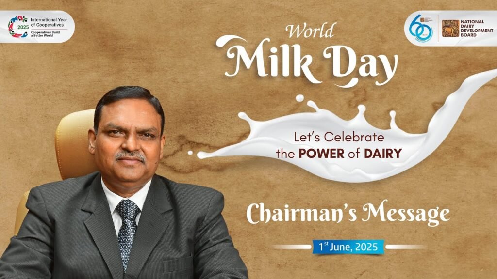NDDB Chairman Dr. Meenesh C. Shah interacts with dairy farmers during an event focused on strengthening rural milk cooperatives.