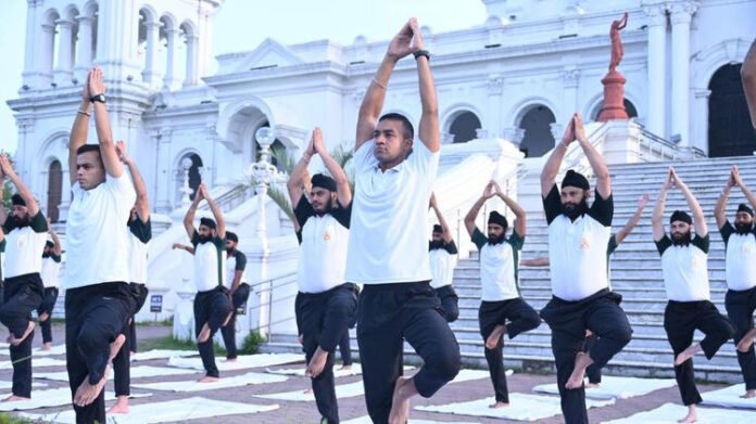 Indian Army organises Yoga Day precursor event at Tripura's Ujjayanta Palace