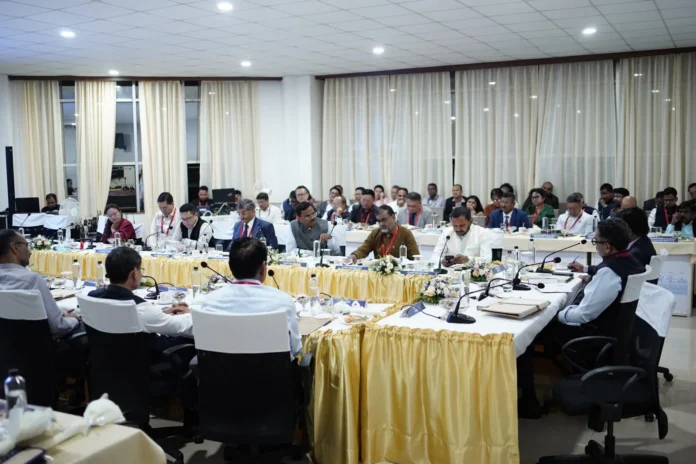 Senior policymakers reviewing investment and banking initiatives during the NEC Plenary Session in Shillong.