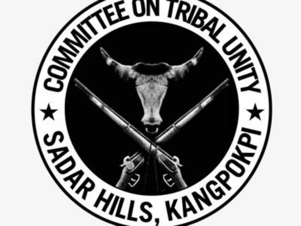 Members of the Committee on Tribal Unity participate in a peaceful highway protest in Manipur under security supervision.