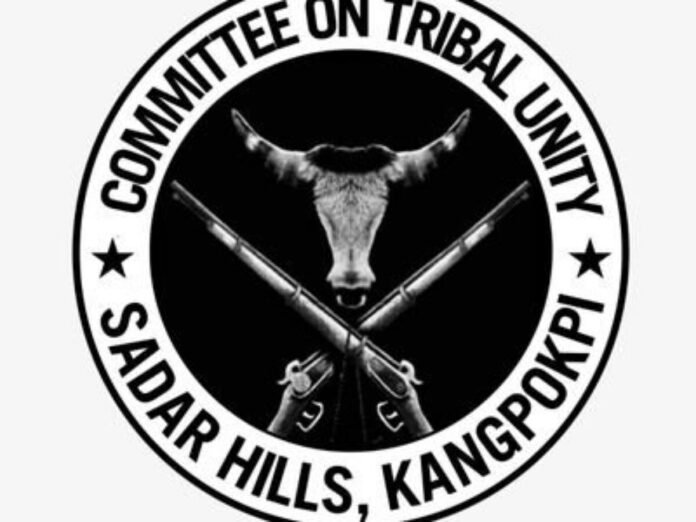 Members of the Committee on Tribal Unity participate in a peaceful highway protest in Manipur under security supervision.