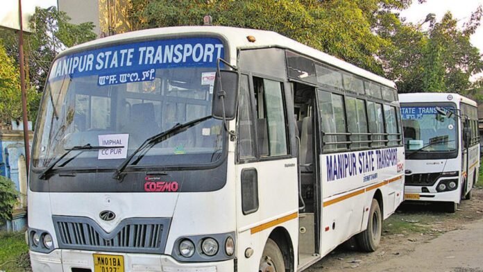 Manipur State Transport Department has partially resumed public transport services on select safe highway routes