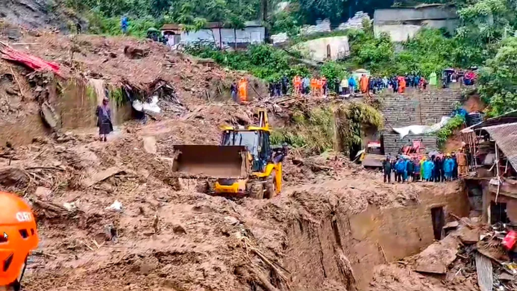 Residents in Aizawl, Mizoram, reacting after mild earthquake tremors measuring 3.8 on the Richter scale were felt across the city.