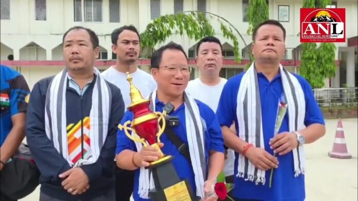 Arunachal Pradesh grappling athletes displaying medals at the National Grappling Championship in Guwahati.