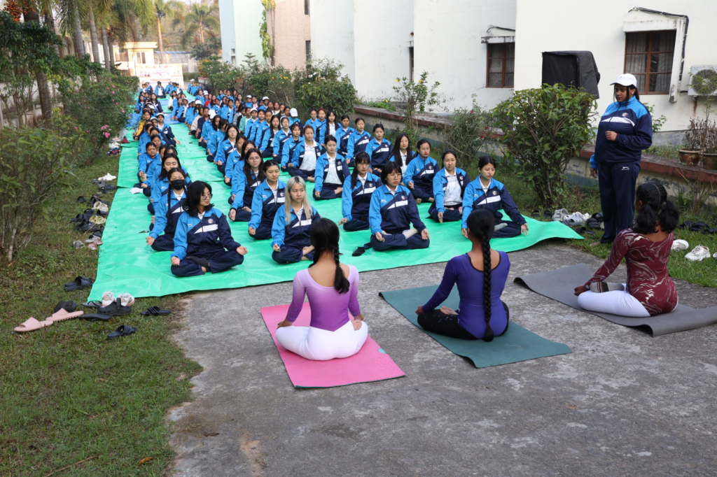 Young athletes from Tripura undergoing specialized sports training under the guidance of national-level coaches.