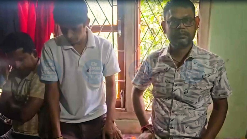 Guwahati Police officials displaying seized cash and evidence recovered during an IPL betting raid.