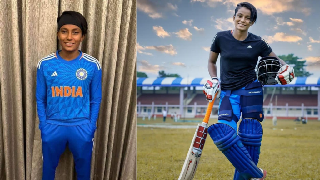 Assam cricketer Uma Chetry representing India in international women's cricket.