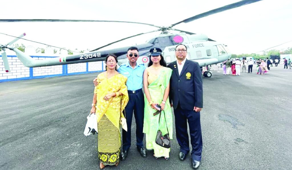 Niraj Chandra Singha participates in the Combined Graduation Parade after being commissioned as an officer in the Indian Air Force.