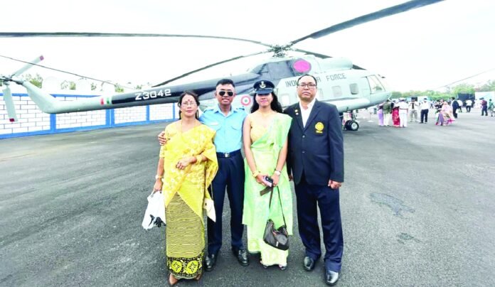 Niraj Chandra Singha participates in the Combined Graduation Parade after being commissioned as an officer in the Indian Air Force.
